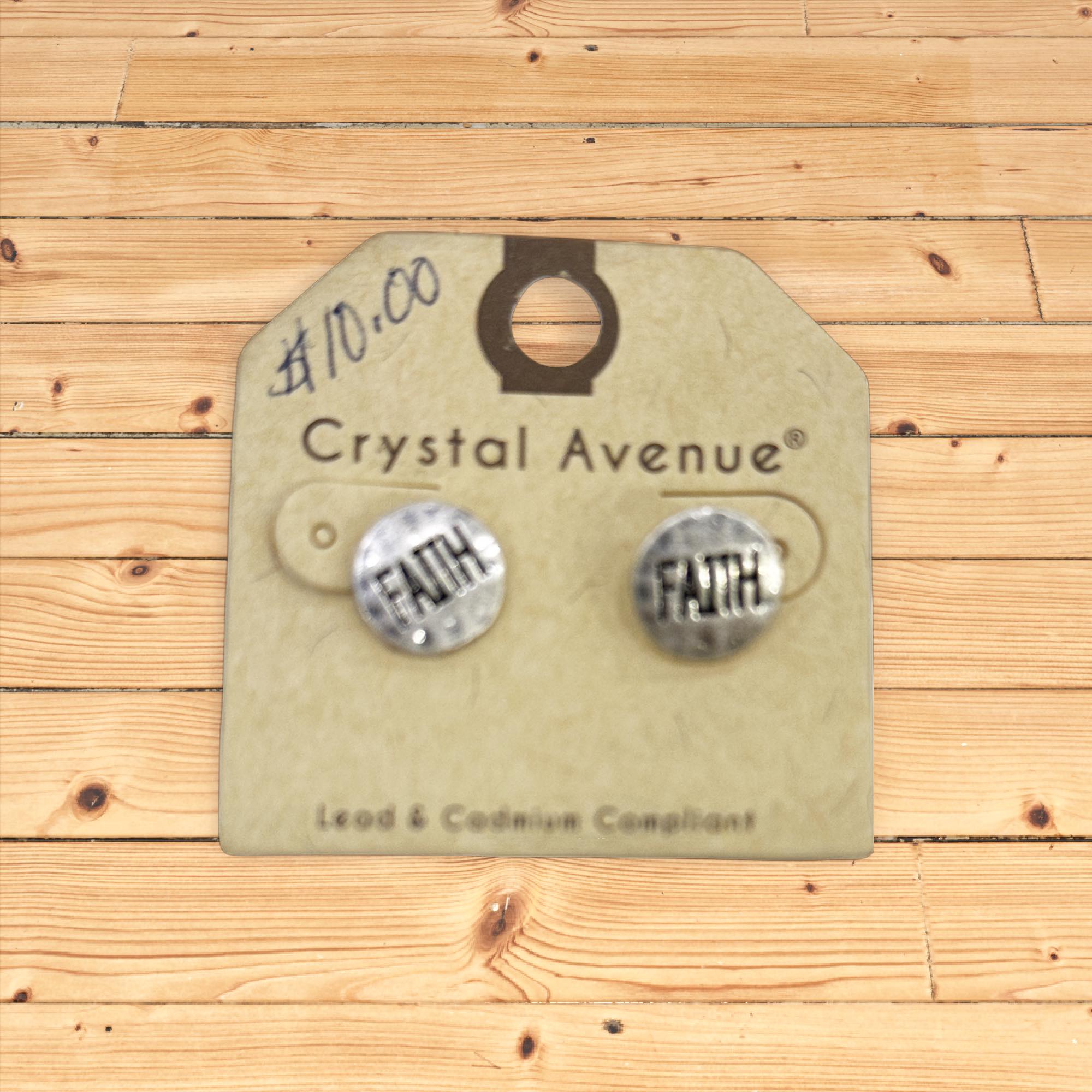 Silver Faith earrings