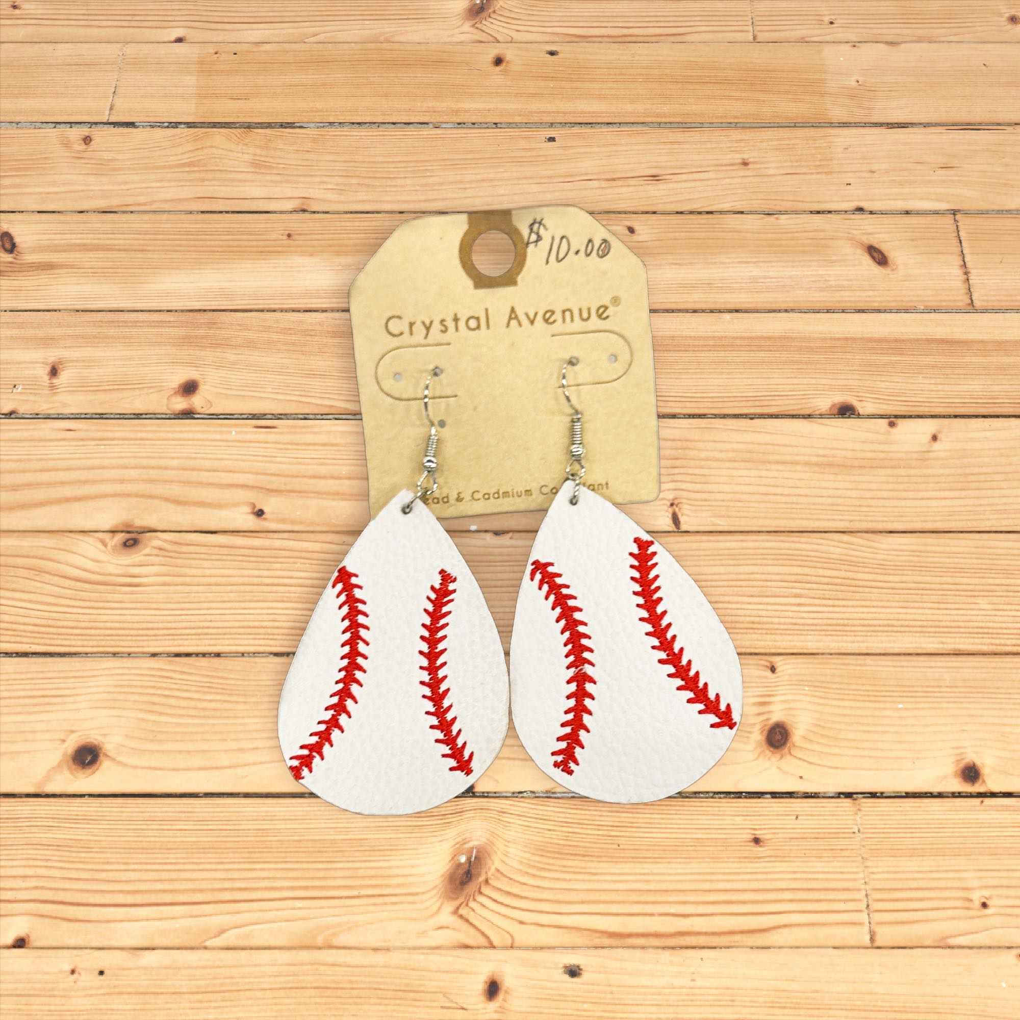 Baseball earrings