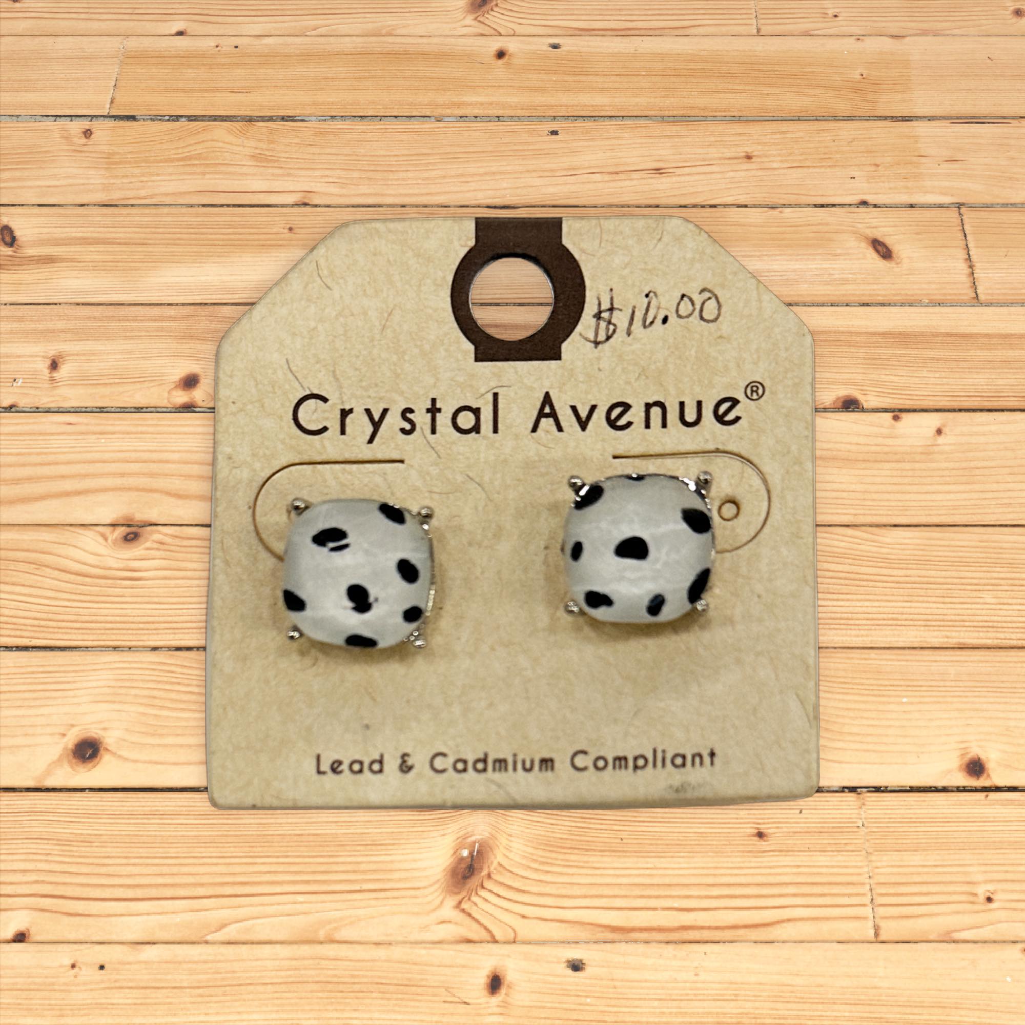 Black and white earrings