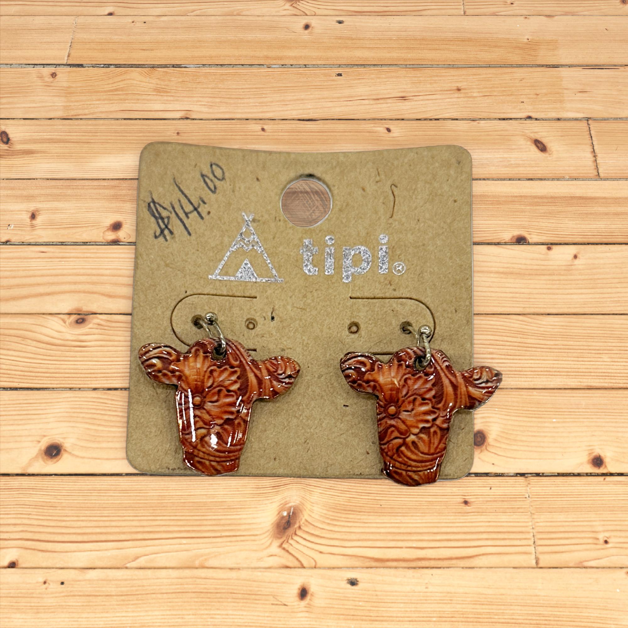 Cow earrings