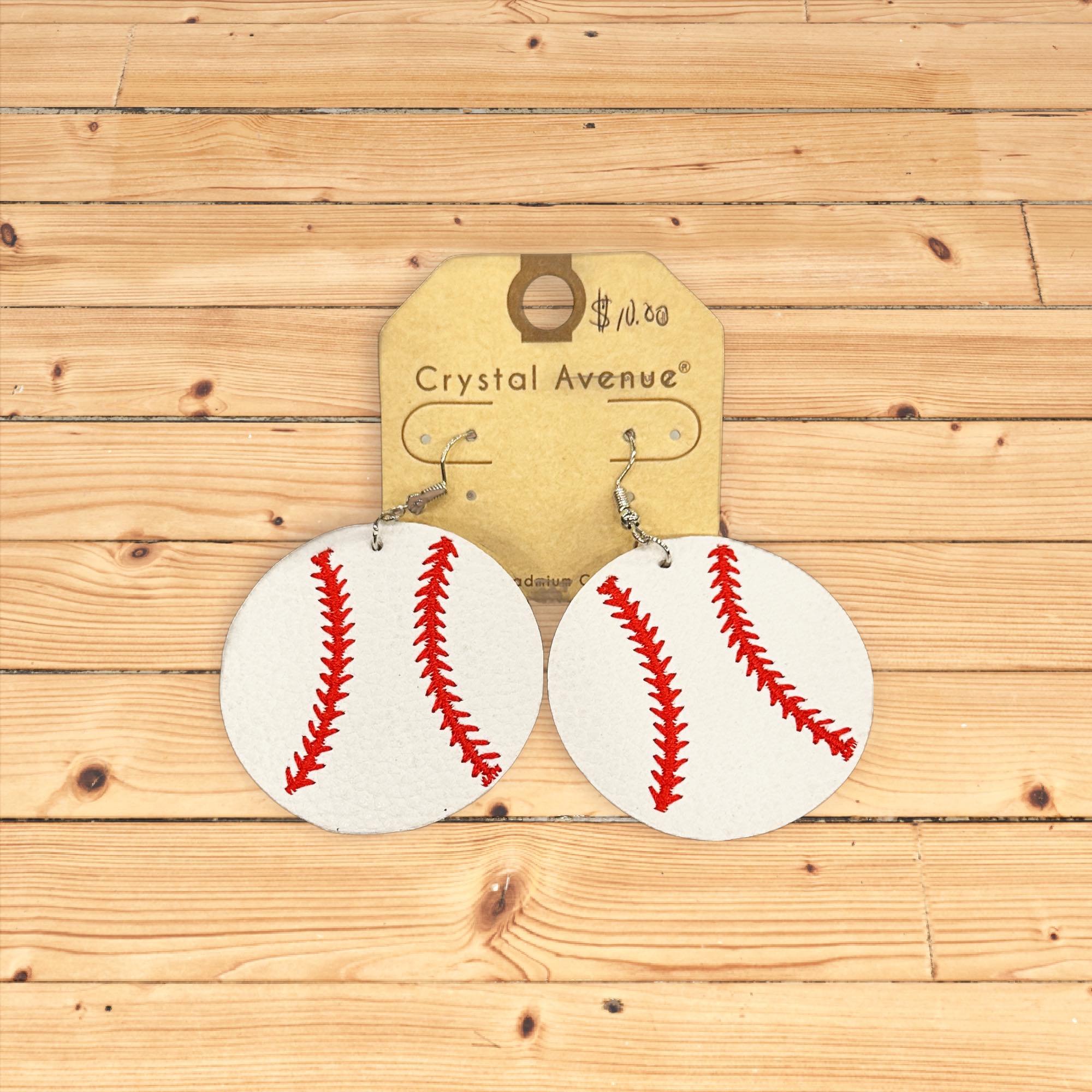 Baseball earrings