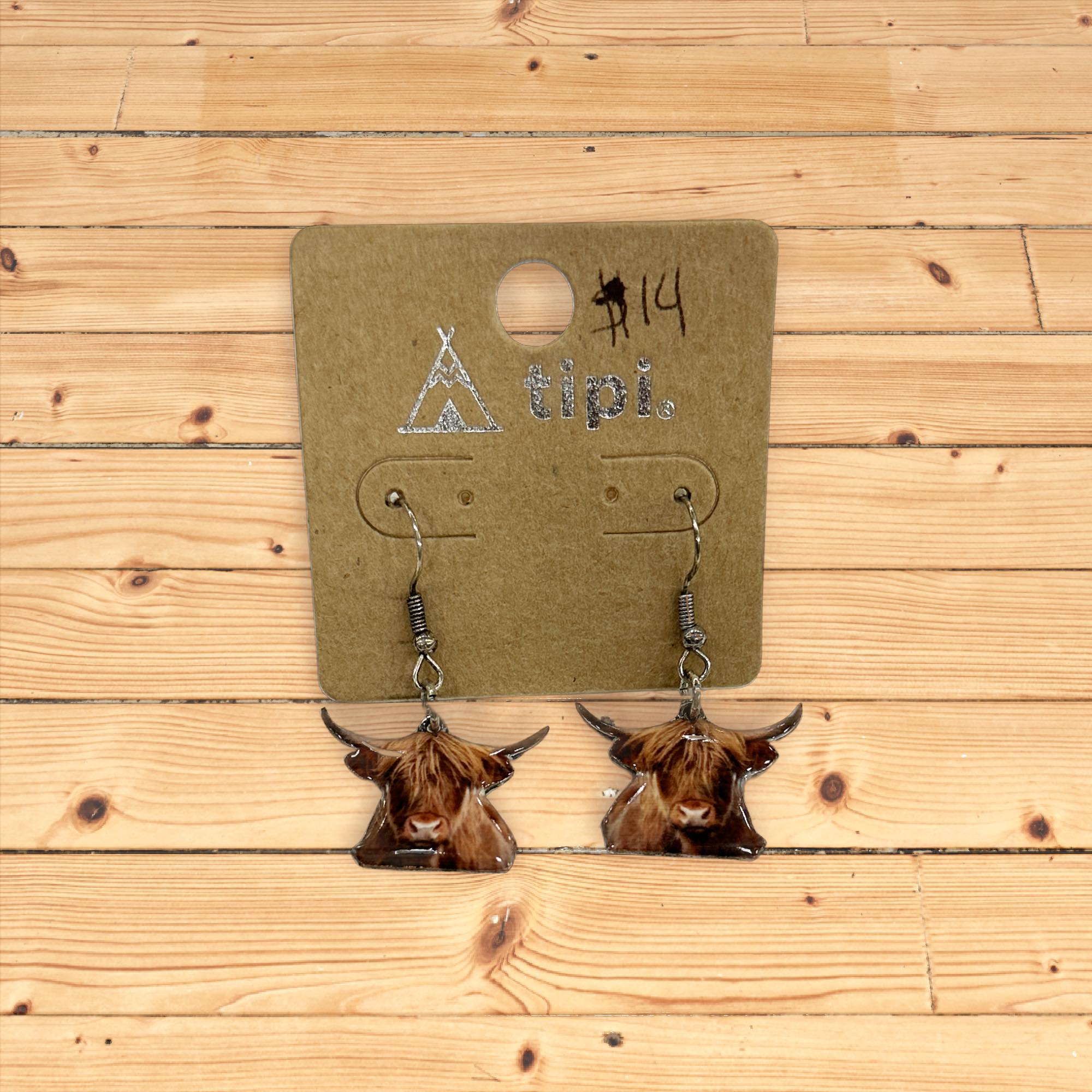 Highland cow earrings