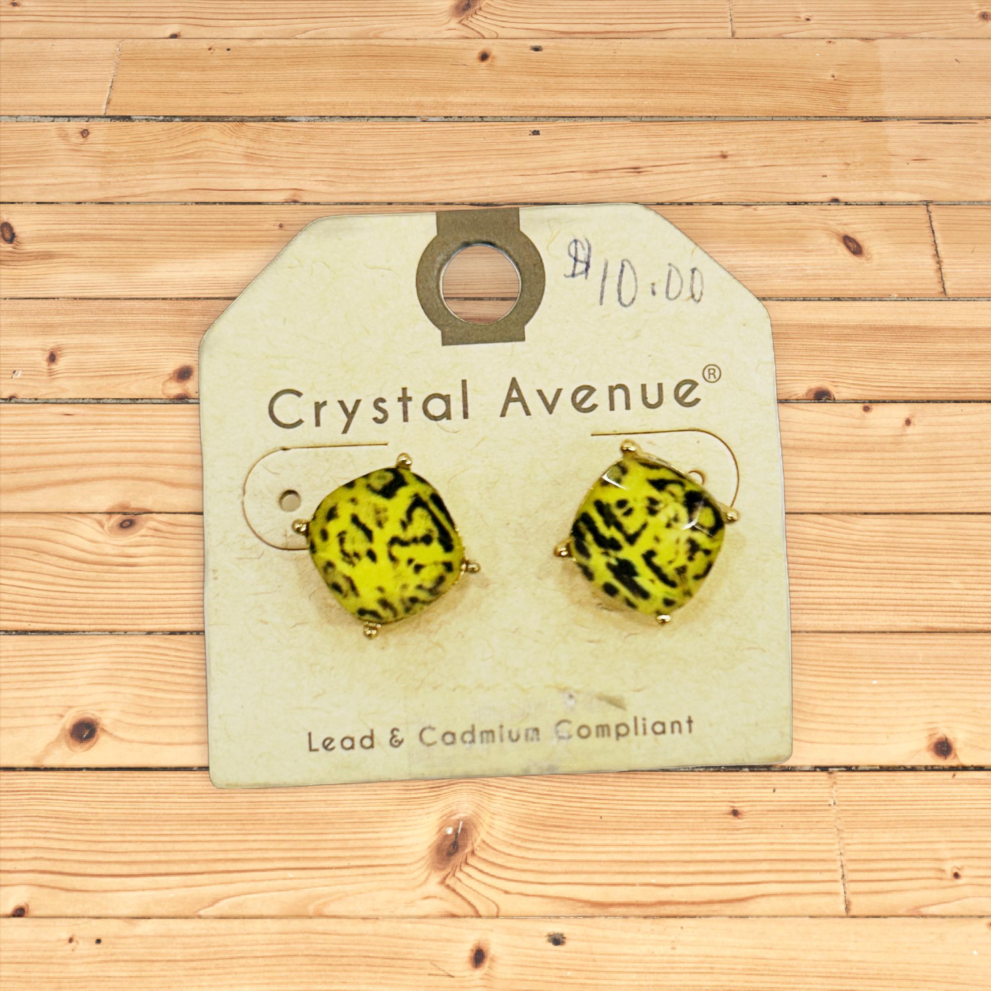 Yellow and black earrings