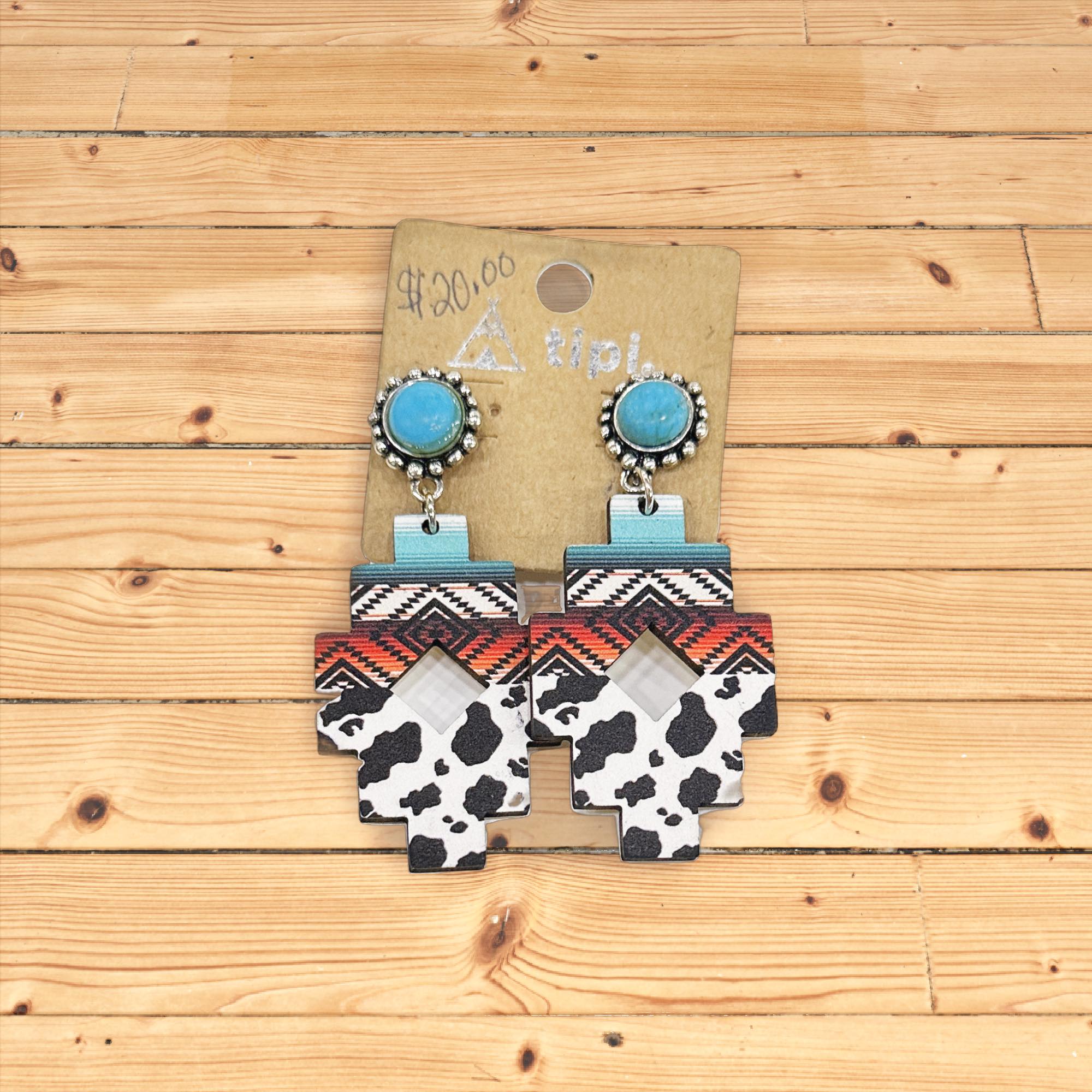 Western aztec earrings