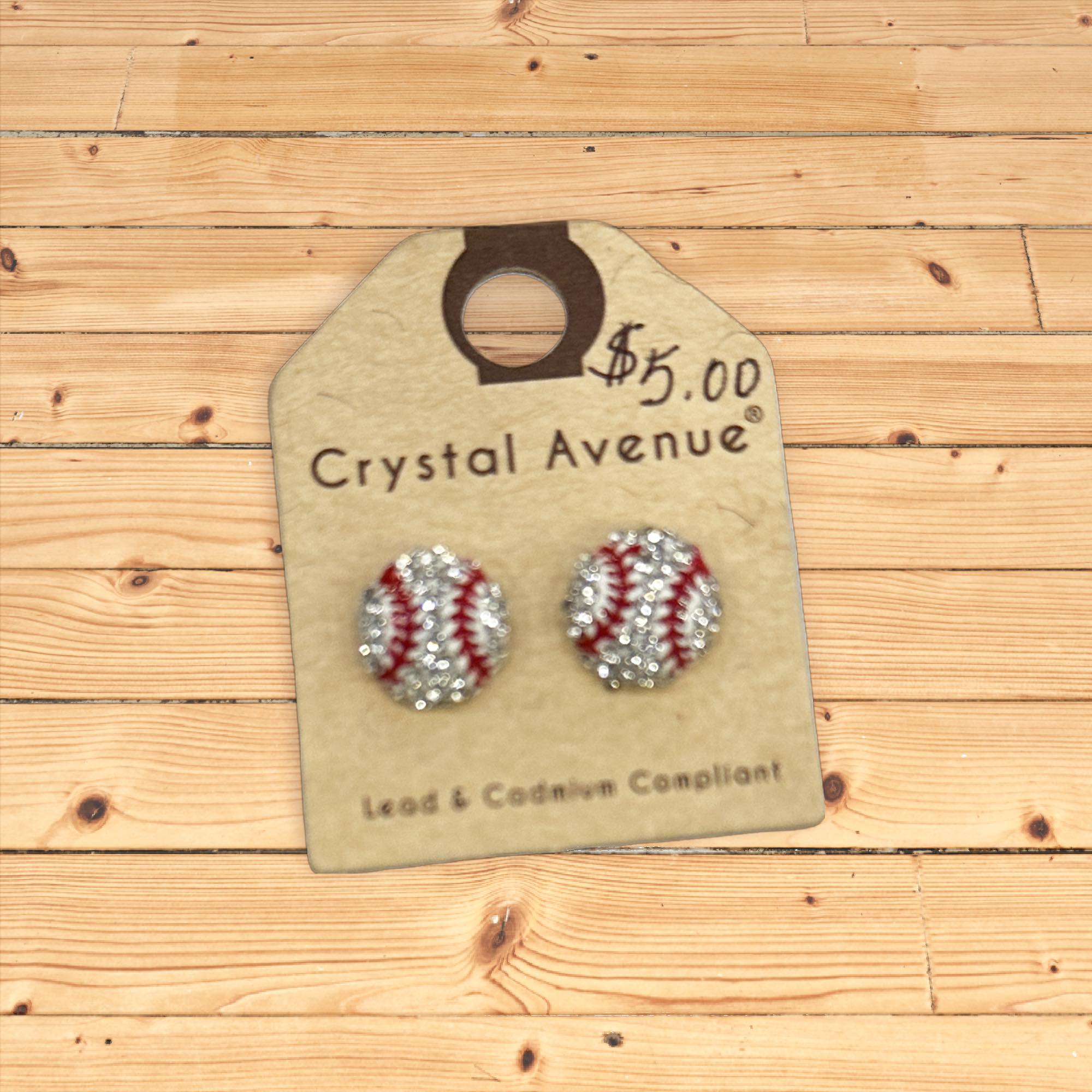 Baseball earrings