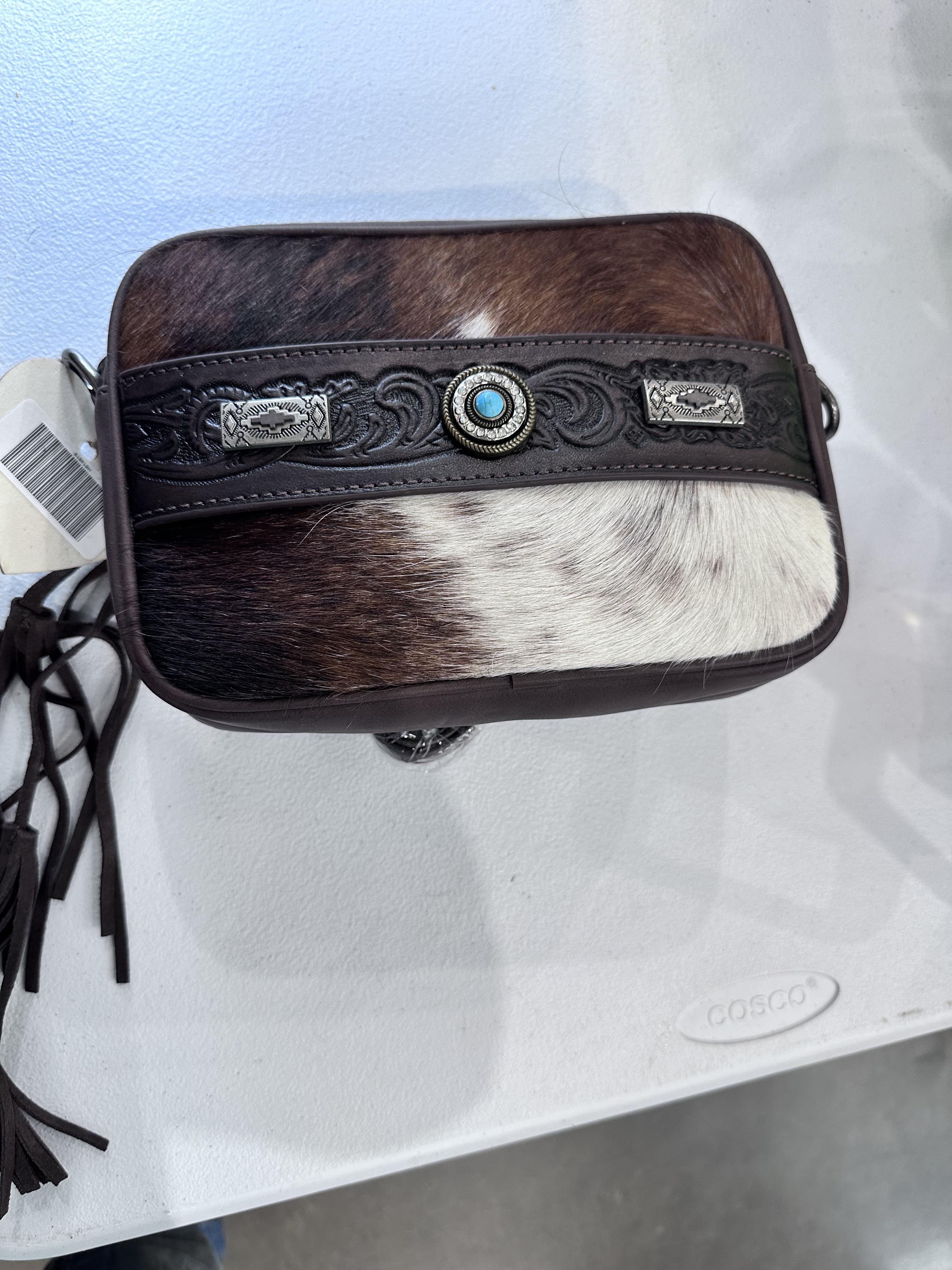 Montana West cowhide leather crossbody bag