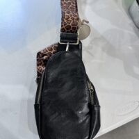 black leather crossbody purse