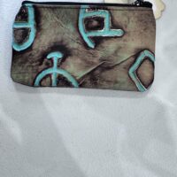 branded leather coin purse