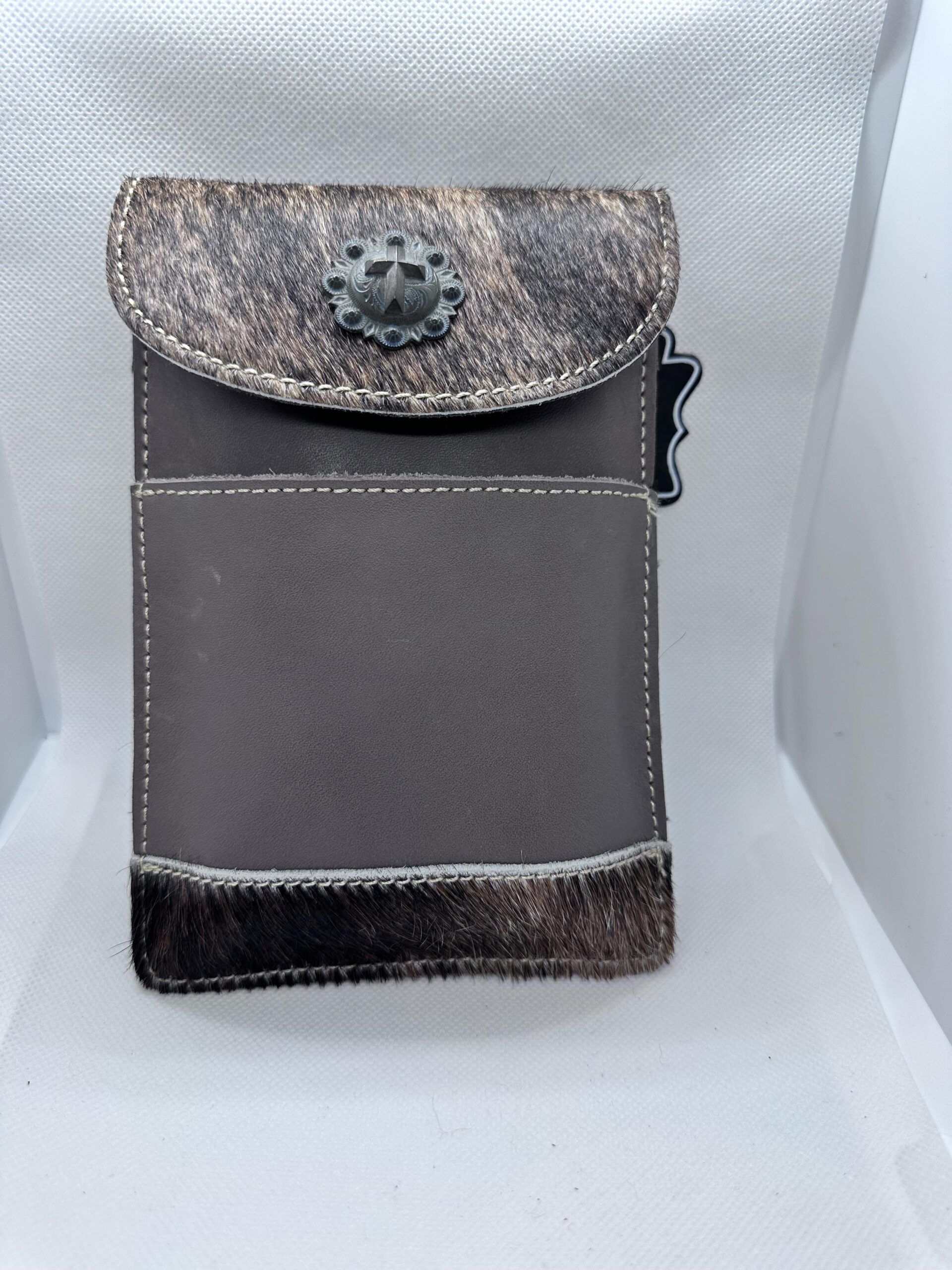 leather cow print crossbody bag