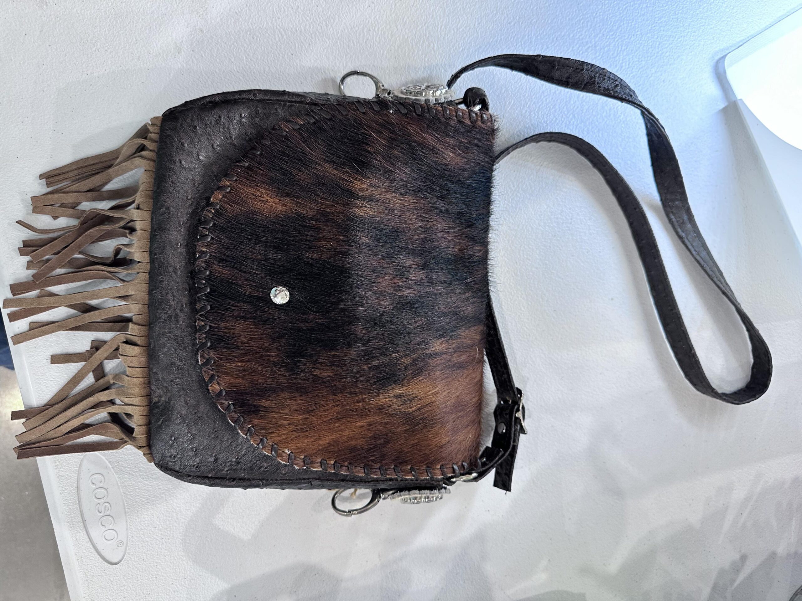 leather cowhide purse