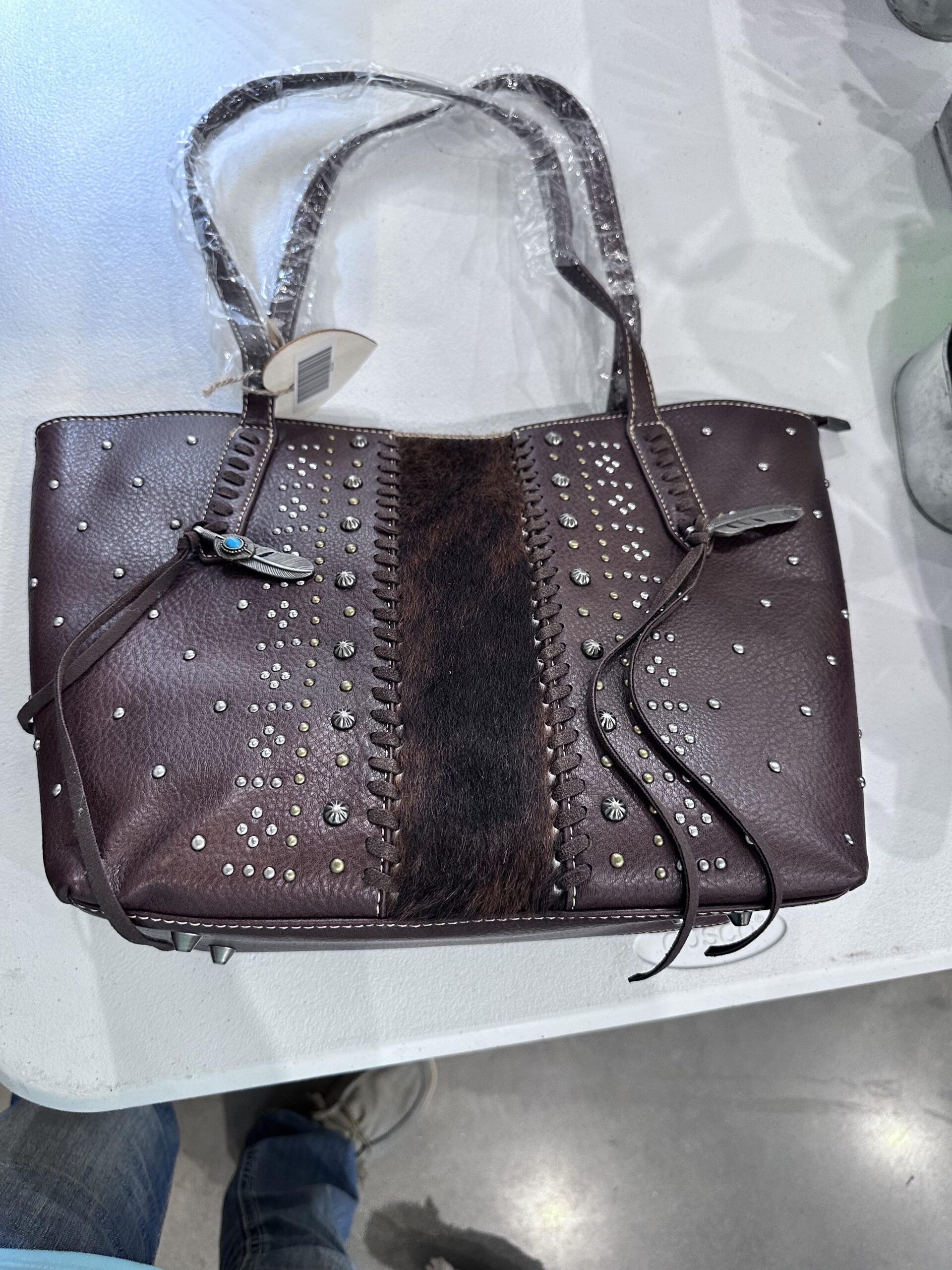 purse with cowhide