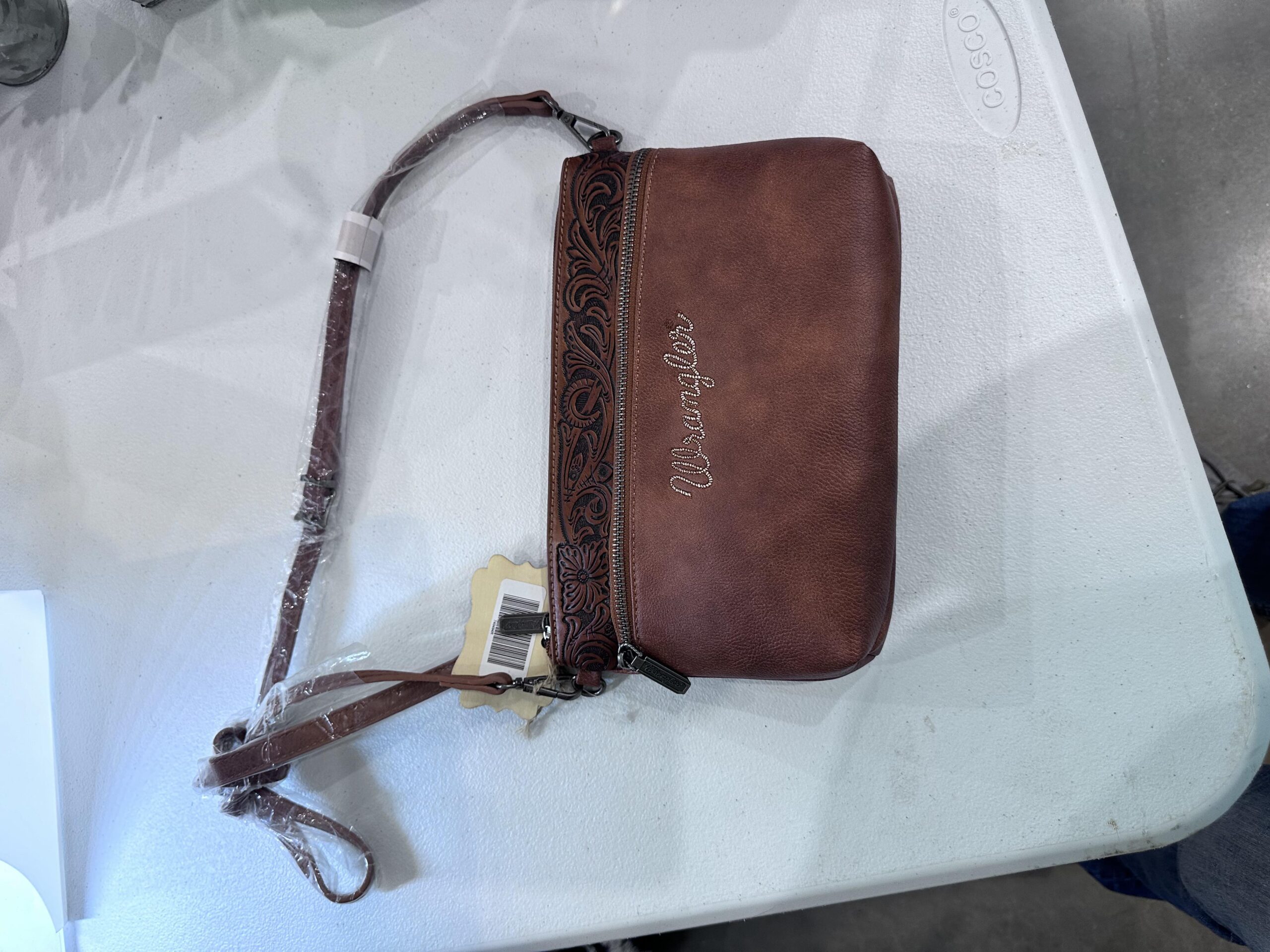 Wrangler leather crossbody purse