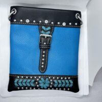 Bright blue crossbody purse