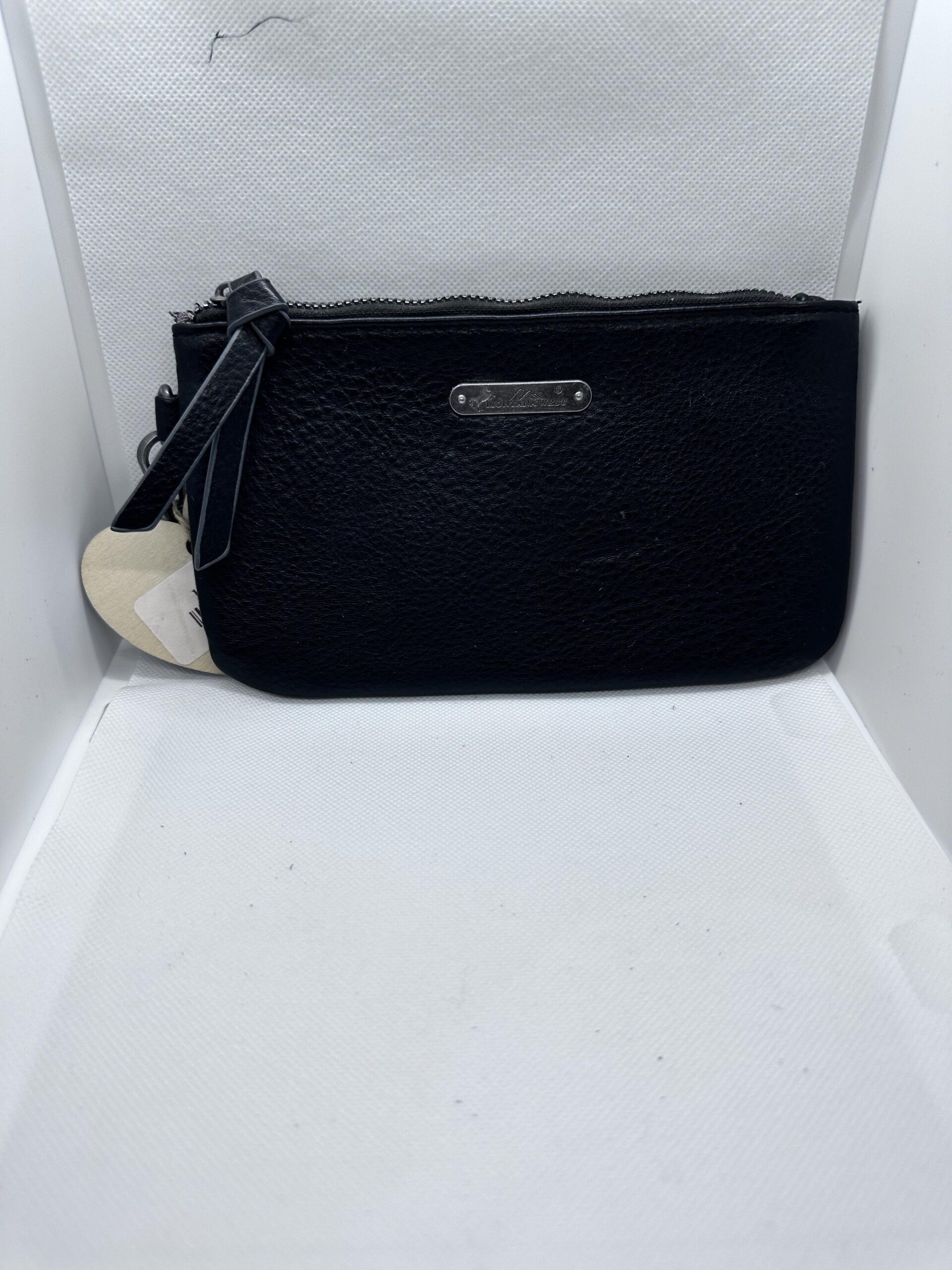black Montana West leather wristlet