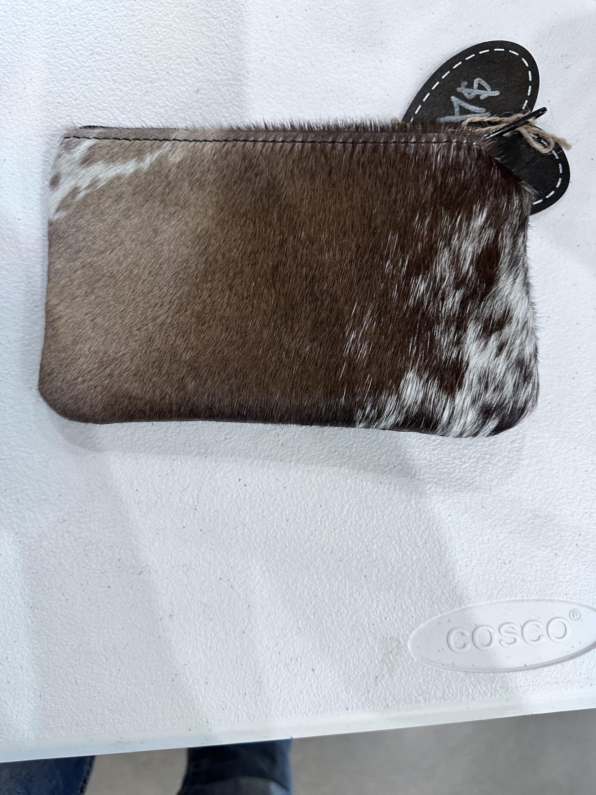 leather and cowhide coin purse
