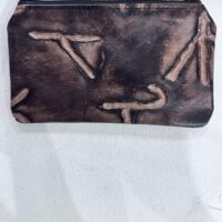 branded leather coin purse