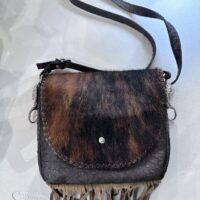 Brown cowhide crossbody purse 🐮