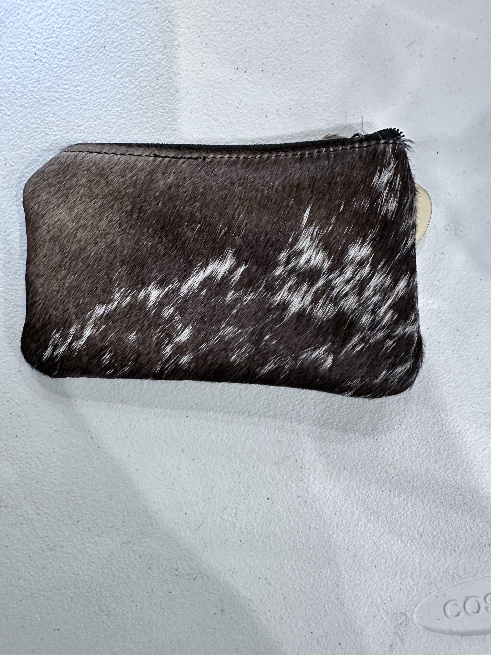 leather cowhide coin purse