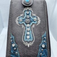 Black cross cellphone purse
