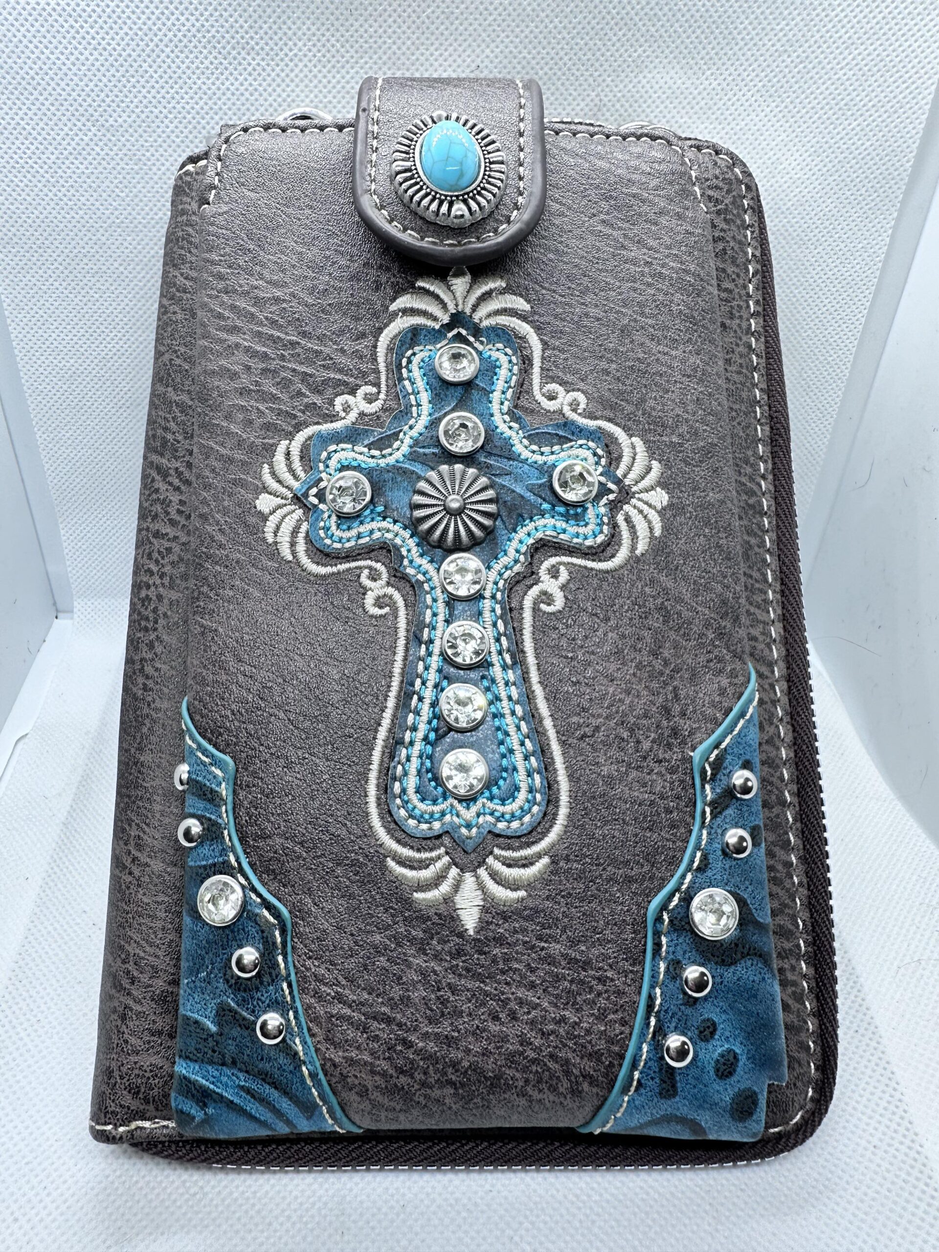 Black cross cellphone purse