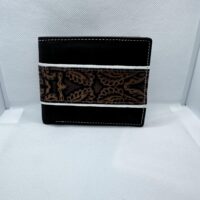 Embossed Leather Bifold Wallet