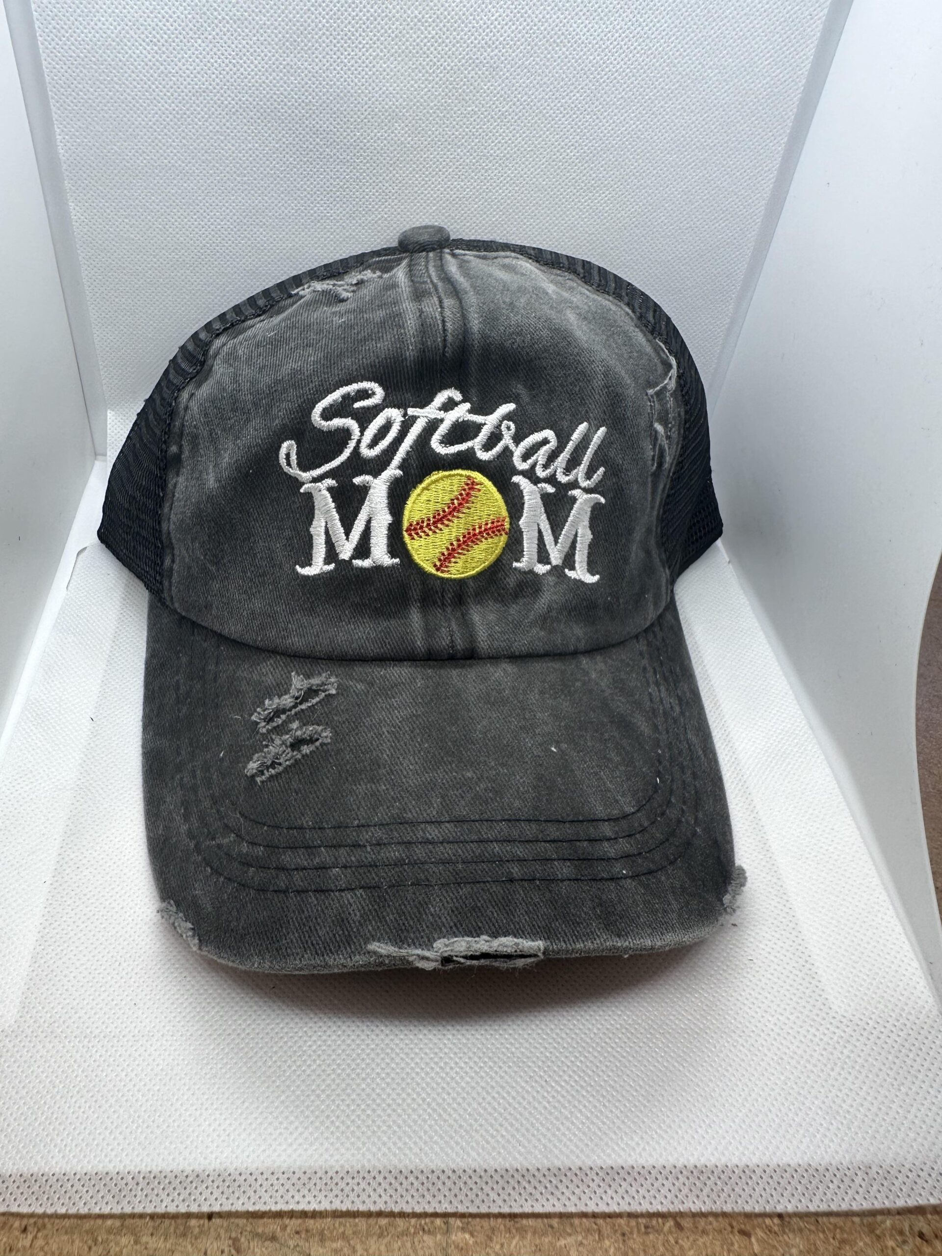softball mom ponytail hat