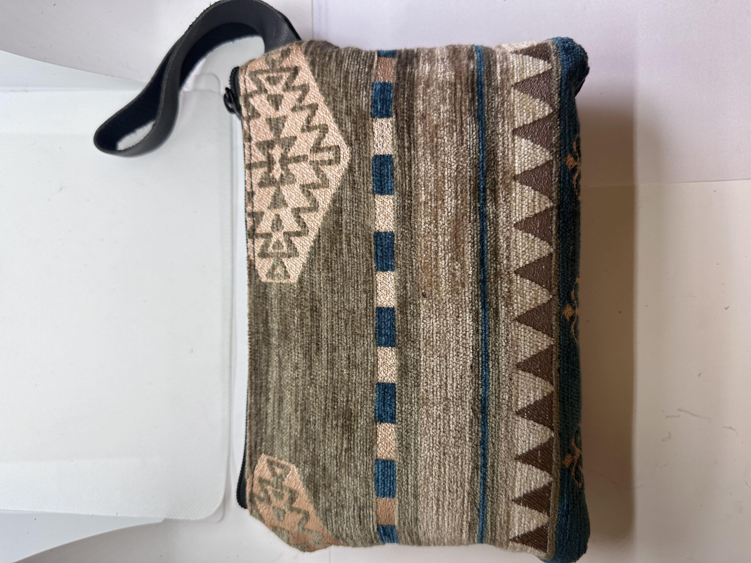 Diaper wipe holder made with Pendelton fabric