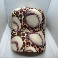 cheetah print baseball hat