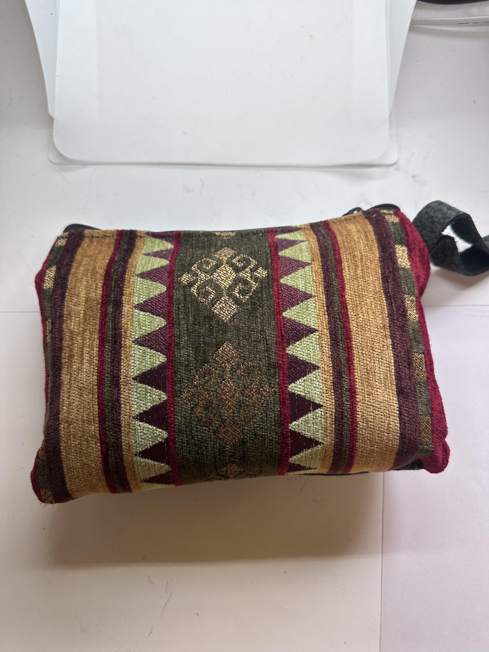 Diaper wipe holder made with Pendelton fabric