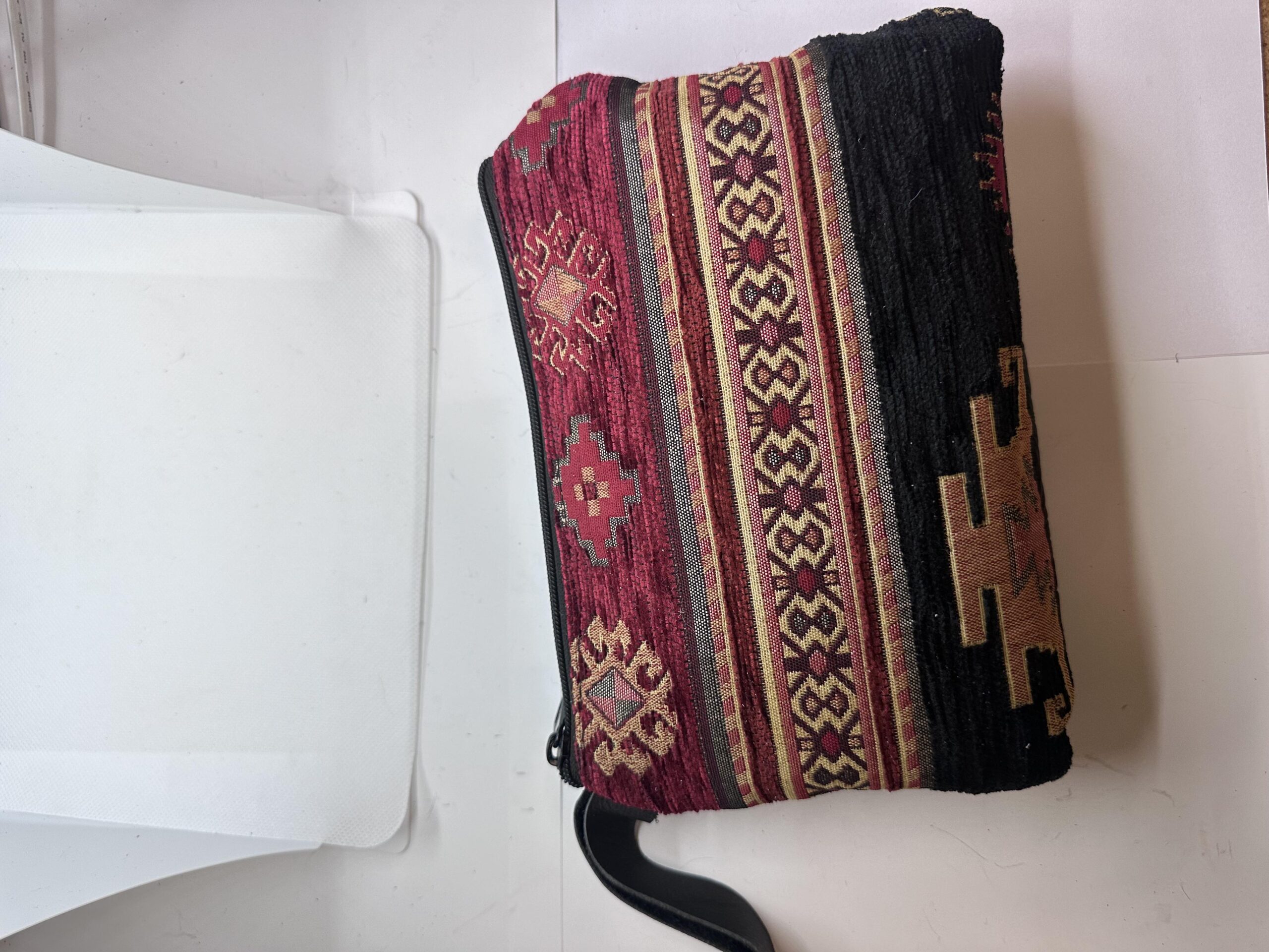 Diaper wipe holder made with Pendelton fabric