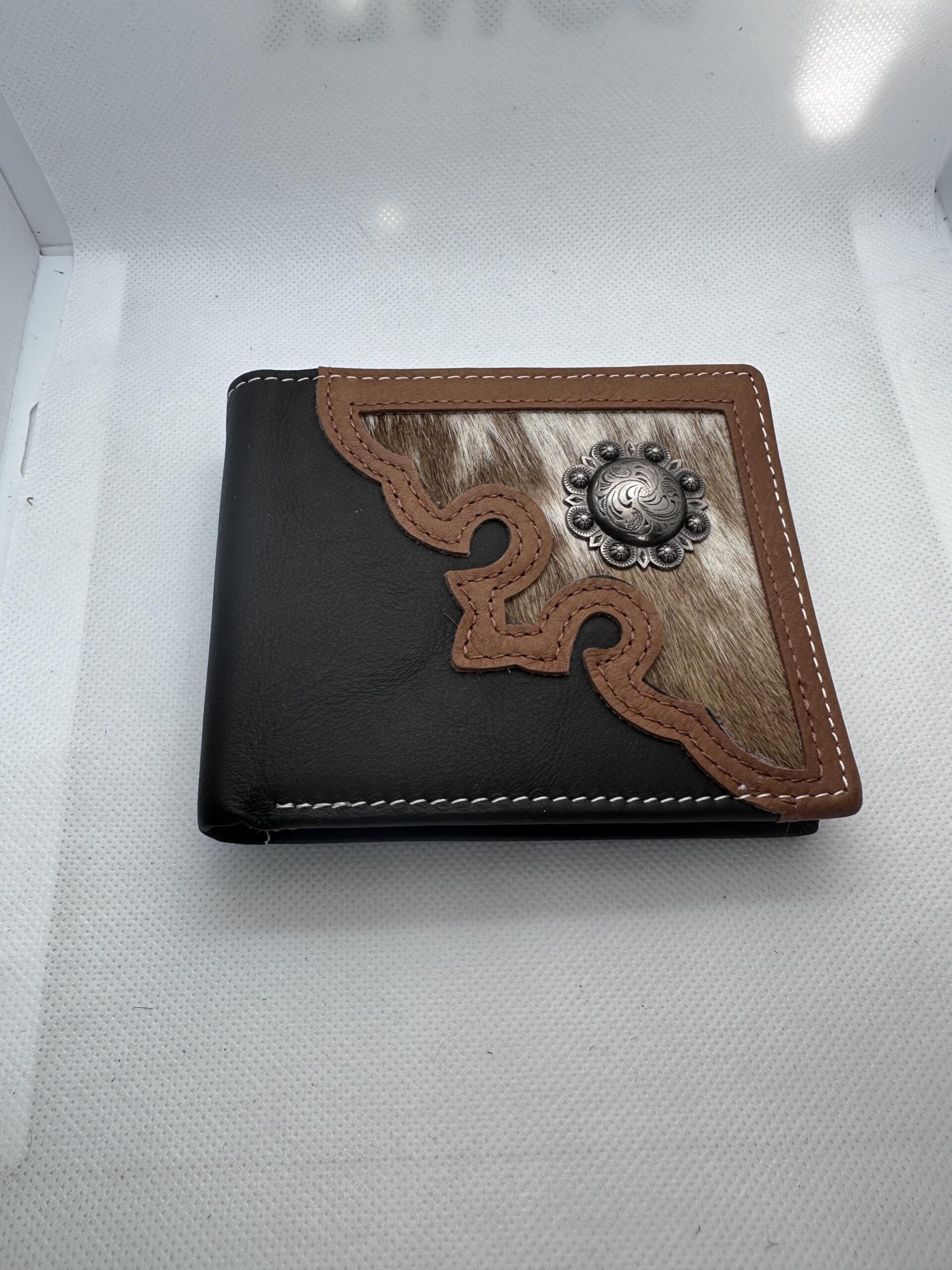 Black and Brown Leather Bifold Wallet