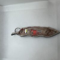 Cow hide chapstick holder keyring