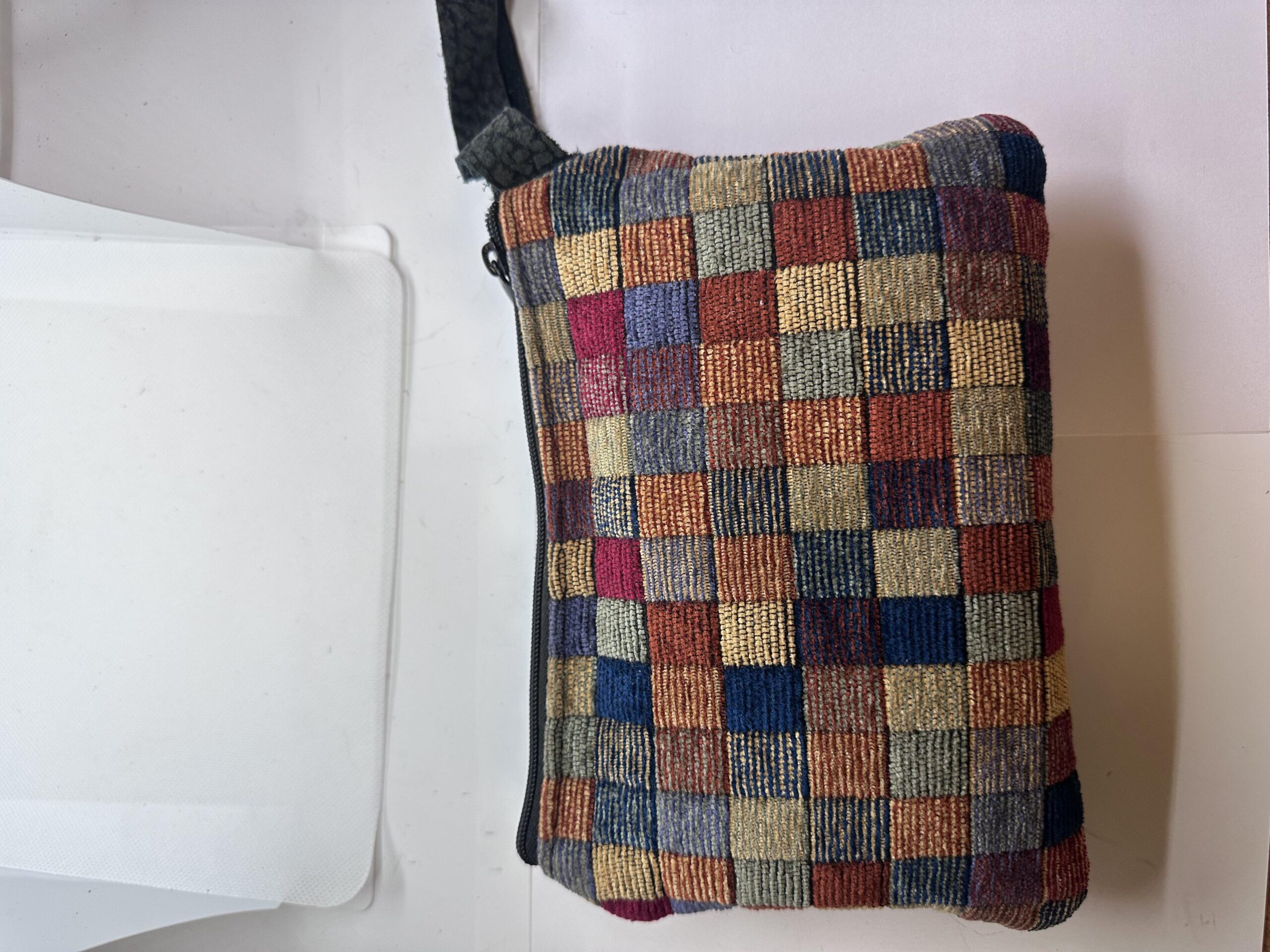 Diaper wipe holder made with Pendelton fabric